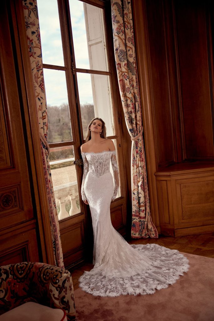 Basque Waist wedding gown